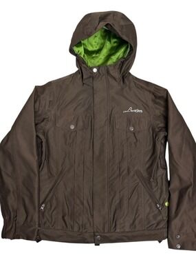 BURTON Snowboard Ski PAVILION Jacket Brown Waterproof Winter Coat Mens Small